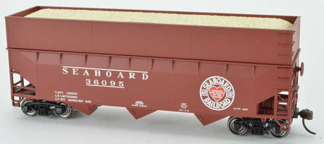 70-Ton Offset-Side Wood Chip Hopper with Flat Side Extensions - Ready to Run -- Seaboard Air Line 36125 (Built 5-41, Boxcar Red, Heart Logo)
