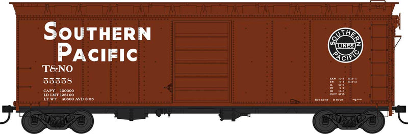 40' Single-Door Steel Boxcar - Ready to Run -- Southern Pacific T&NO 55558 (Boxcar Red, black, Lines Logo)