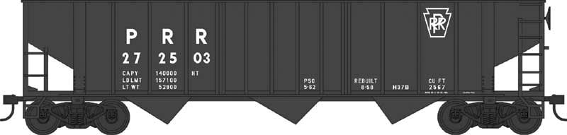 70-Ton 13-Panel 3-Bay Hopper - Ready to Run -- Pennsylvania Railroad 272639 (H37B, Built 1958, Crown Trucks, Simplified Sch