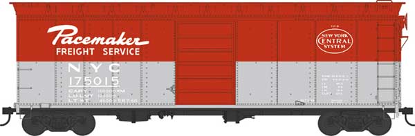 40' Single-Door Boxcar - Ready to Run -- New York Central #175015 (Blt. 3-45, red, gray, Pacemaker Logo)