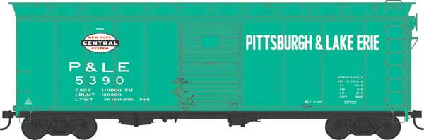 40' Single-Door Boxcar - Ready to Run -- Pittsburgh & Lake Erie #5271 (Blt. 4-49, Jade Green, Small NYC System Logo)