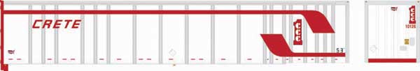 53' Platewall Highway Trailer - Assembled -- Crete #10177 (white, red)