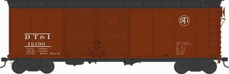 X31 Double-Door Round Flush Roof Boxcar - Ready to Run -- Detroit, Toledo & Ironton #12243 (Blt. 9-37 Repack 8-54, Boxcar Red, black)