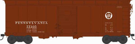 X31A Single-Door Round Inset Roof Boxcar - Ready to Run -- Pennsylvania Railroad #77159 (Blt. 5-36 Repack 9-46, Tuscan, Circle Keystone