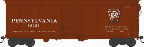 X31A Single-Door Round Inset Roof Boxcar - Ready to Run -- Pennsylvania Railroad #68226 (Blt. 4-34 Repack 11-54, Tuscan, Shadow Keyston