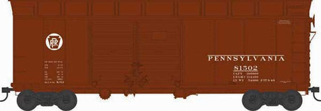 X31F Double-Door Turtle-Roof Boxcar - Ready to Run -- Pennsylvania Railroad #81582 (Blt. 6-34 Repack 9-48, Tuscan, Circle Keystone