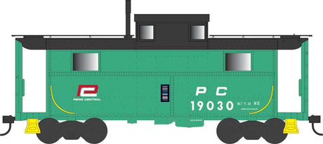 PRR Class N5 Steel Cabin Car (Caboose) - Ready to Run -- Penn Central #19030 (Blt. 5-20 Rpkd 9-68, Jade Green, black, Red P Logo)
