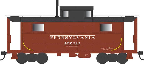PRR Class N5 Steel Cabin Car (Caboose) - Ready to Run -- Pennsylvania Railroad #477004 (Early Eastern Region Rpkd 2-49, Tuscan, black