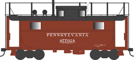 PRR Class N5 Steel Cabin Car (Caboose) - Ready to Run -- Pennsylvania Railroad #477017 (Trainphone, New York Zone Rpkd 12-49, Tuscan
