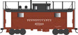 PRR Class N5 Steel Cabin Car (Caboose) - Ready to Run -- Pennsylvania Railroad #477024 (Trainphone, New York Zone Rpkd 12-49, Tuscan