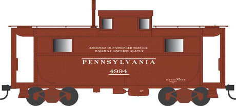 PRR Class N5 Steel Cabin Car (Caboose) - Ready to Run -- Pennsylvania Railroad #4994 (Early REA, Blt. 8-18 Rpkd 8-39, Tuscan)