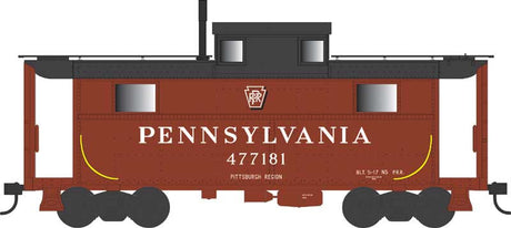 PRR Class N5 Steel Cabin Car (Caboose) - Ready to Run -- Pennsylvania Railroad #477181 (Pitt Region Rpkd 9-54, Tuscan, Shadow Keyston