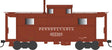 PRR Class N5 Steel Cabin Car (Caboose) - Ready to Run -- Pennsylvania Railroad #477625 (N5B Early Western Reg Blt. 8-41 Rpkd 8-41)