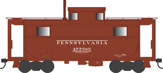 PRR Class N5 Steel Cabin Car (Caboose) - Ready to Run -- Pennsylvania Railroad #477625 (N5B Early Western Reg Blt. 8-41 Rpkd 8-41)