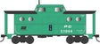 PRR Class N5C Steel Cabin Car (Caboose) - Ready to Run -- Penn Central #23002 (1968, Jade Green, white, black)
