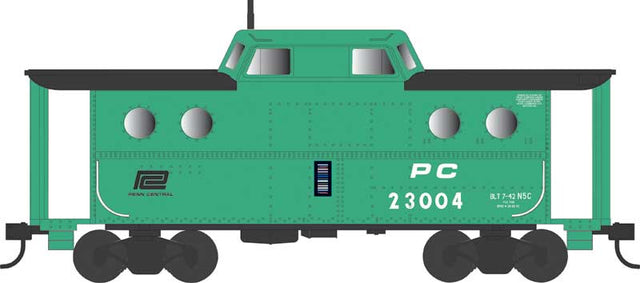 PRR Class N5C Steel Cabin Car (Caboose) - Ready to Run -- Penn Central #23002 (1968, Jade Green, white, black)