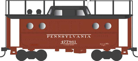 PRR Class N5C Steel Cabin Car (Caboose) - Ready to Run -- Pennsylvania Railroad  #477994 (Trainphone, Early Eastern 1945, Tuscan, blac