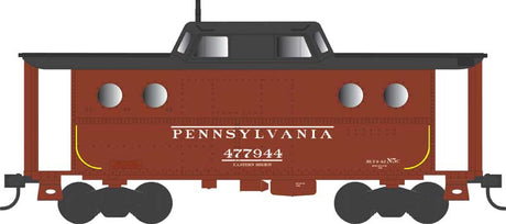 PRR Class N5C Steel Cabin Car (Caboose) - Ready to Run -- Pennsylvania Railroad  #477944 (Early Eastern Region Rpkd 4-52, Tuscan, blac