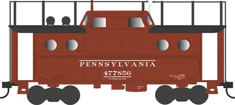 PRR Class N5C Steel Cabin Car (Caboose) - Ready to Run -- Pennsylvania Railroad #477927 (Trainphone, Early Western 1946, Tuscan, black