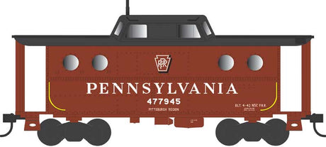 PRR Class N5C Steel Cabin Car (Caboose) - Ready to Run -- Pennsylvania Railroad #477945 (Pitt Region '59, Tuscan, black, Shadow Keysto