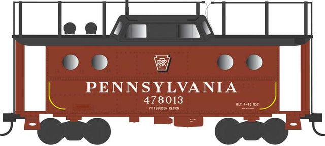 PRR Class N5C Steel Cabin Car (Caboose) - Ready to Run -- Pennsylvania Railroad #478013 (Trainphone, Pitt Region '55, Shadow Keystone)