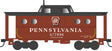 PRR Class N5C Steel Cabin Car (Caboose) - Ready to Run -- Pennsylvania Railroad #477890 (SW Region Rpkd 8-59, Shadow Keystone)