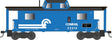 PRR Class N8 Steel Center-Cupola Cabin Car (Caboose) - Ready to Run -- Conrail #23342 (blue, black, white)