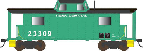 PRR Class N8 Steel Center-Cupola Cabin Car (Caboose) - Ready to Run -- Penn Central #23318 (Jade Green, black, white, yellow, No Logo)