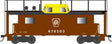 PRR Class N8 Steel Center-Cupola Cabin Car (Caboose) - Ready to Run -- Pennsylvania Railroad #478213 (Trainphone, Tuscan, yellow, Plain Keystone Pi
