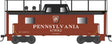 PRR Class N8 Steel Center-Cupola Cabin Car (Caboose) - Ready to Run -- Pennsylvania Railroad #478162 (Trainphone, Tuscan, Shadow Keystone Lake)