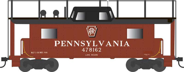 PRR Class N8 Steel Center-Cupola Cabin Car (Caboose) - Ready to Run -- Pennsylvania Railroad #478162 (Trainphone, Tuscan, Shadow Keystone Lake)