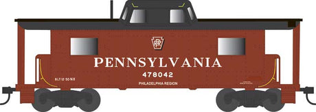 PRR Class N8 Steel Center-Cupola Cabin Car (Caboose) - Ready to Run -- Pennsylvania Railroad #478042 (Tuscan, black, Shadow Keystone, Phila.)