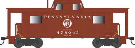 PRR Class N8 Steel Center-Cupola Cabin Car (Caboose) - Ready to Run -- Pennsylvania Railroad #478043 (Tuscan, black, Circle Keystone, NY Region)