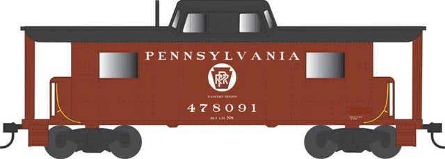 PRR Class N8 Steel Center-Cupola Cabin Car (Caboose) - Ready to Run -- Pennsylvania Railroad #478091 (Tuscan, white, Circle Keystone, Eastern Regio