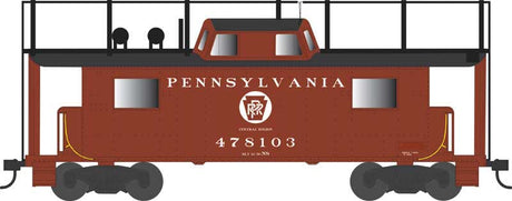 PRR Class N8 Steel Center-Cupola Cabin Car (Caboose) - Ready to Run -- Pennsylvania Railroad #478103 (Trainphone, Tuscan, Circle Keystone Central)