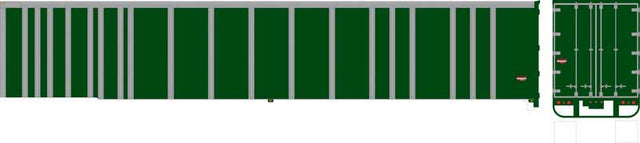 53' Platewall Highway Trailer - Assembled -- Painted, Unlettered (green)