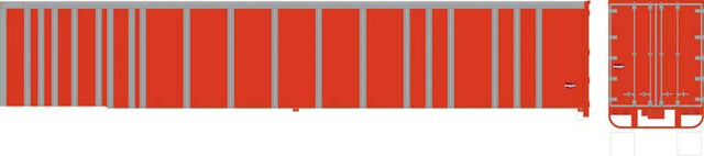 53' Platewall Highway Trailer - Assembled -- Painted, Unlettered (red)
