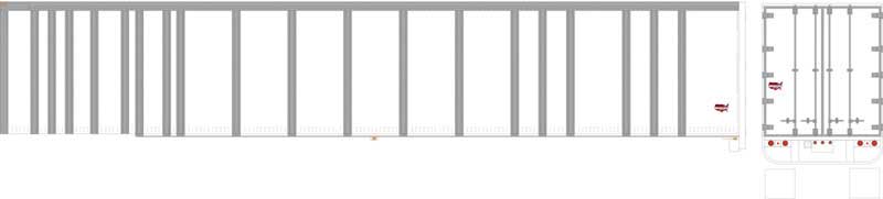53' Platewall Highway Trailer - Assembled -- Painted, Unlettered (white)