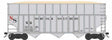 70-Ton Ribbed-Side Wood Chip Hopper with Ribbed Side Extensions - Ready to Run -- Original Norfolk Southern #8212 (gray, black, red)