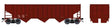 70-Ton 14-Panel 3-Bay Hopper - Ready to Run -- Dimensional Data (Boxcar Red)