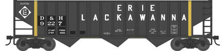 70-Ton 14-Panel 3-Bay Hopper - Ready to Run -- Delaware & Hudson #9233 (Ex-EL, Patched Renumbered, black, Large Lettering)