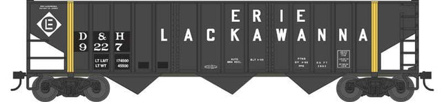 70-Ton 14-Panel 3-Bay Hopper - Ready to Run -- Delaware & Hudson #9240 (Ex-EL, Patched Renumbered, black, Large Lettering)