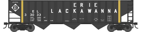 70-Ton 14-Panel 3-Bay Hopper - Ready to Run -- Erie Lackawanna #33033 (black, white, Large Lettering)