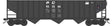 70-Ton 14-Panel 3-Bay Hopper - Ready to Run -- Penn Central #423295 (black, Small Logo, Ore Service )