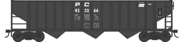 70-Ton 14-Panel 3-Bay Hopper - Ready to Run -- Penn Central #423295 (black, Small Logo, Ore Service )