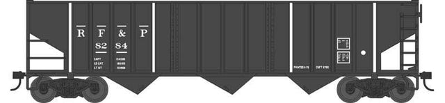 70-Ton 14-Panel 3-Bay Hopper - Ready to Run -- Richmond, Fredericksburg & Potomac #8296 (black, white)