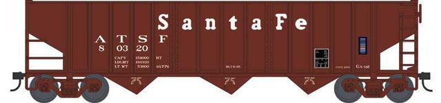 70-Ton 14-Panel 3-Bay Hopper - Ready to Run -- Santa Fe #80320 (Boxcar Red, white, Cooper Roadname)