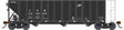 100-Ton 3-Bay Open Hopper - Ready to Run - Executive Line -- Chicago & North Western #135244 (black, white end)