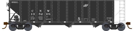 100-Ton 3-Bay Open Hopper - Ready to Run - Executive Line -- Chicago & North Western #135244 (black, white end)