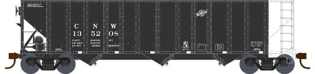 100-Ton 3-Bay Open Hopper - Ready to Run - Executive Line -- Chicago & North Western #135244 (black, white end)